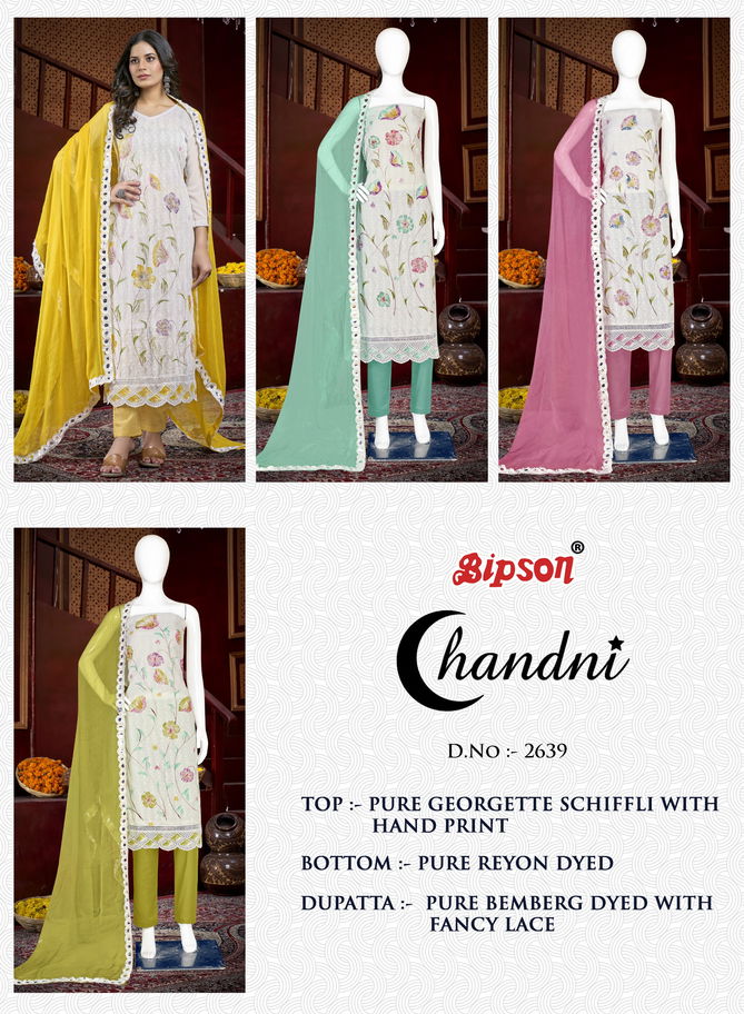 Chandni 2639 By Bipson Printed Georgette Dress Material Wholesale Price In Surat
